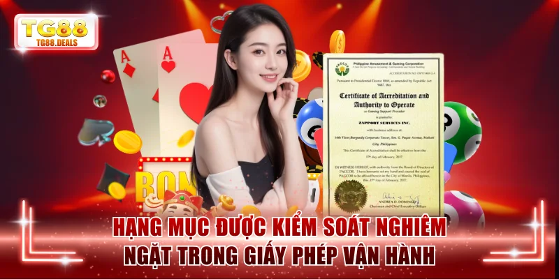 Hạng mục được kiểm soát nghiêm ngặt trong giấy phép vận hành