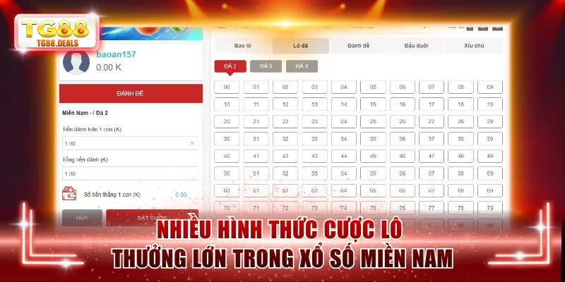 Nhiều hình thức cược lô thưởng lớn trong xổ số Miền Nam