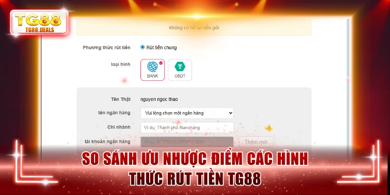 Thông tin so sánh khách quan các cách thức nhận thưởng